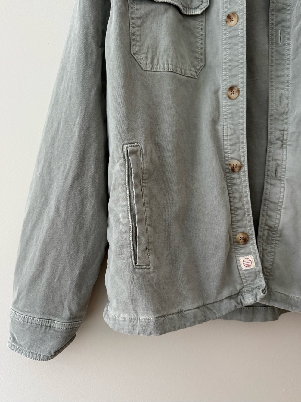 MARINE LAYER Oversized Shacket in Slate M - Picture 4 of 10